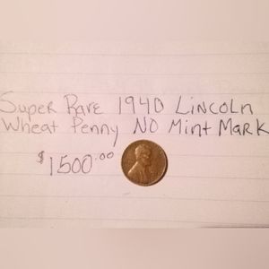 A 1940 and 1941 wheat pennies with no mint mark on them...in really good shape